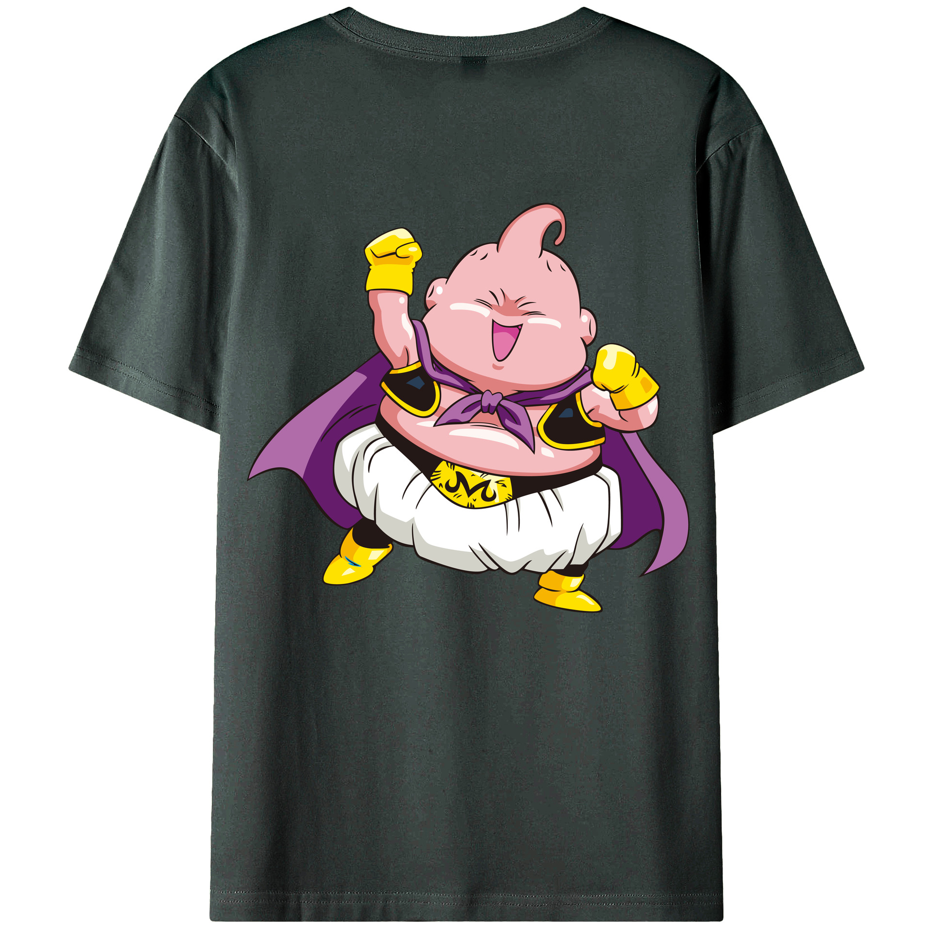 （画像用） ドラゴンボール 魔人ブウ DRAGON BALL Majin Buu 綿100％ メンズ半袖Tシャツ（バックプリント） 通気性